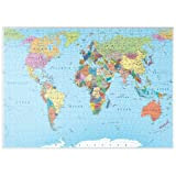 Mappa Del Mondo A Colori - Confini, Paesi, Strade E Città - Premium 500 Pezzi Puzzle - MyPuzzle Collezione speciale ...