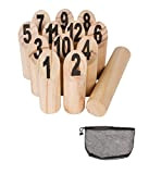 Marchio Innovations - Gioco da tiro in legno, 13 pezzi, con borsa a rete, colore: Marrone