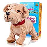 Marsjoy Bulldog Robot Toy Dog, giocattolo elettronico per cani, peluche farcito, cane interattivo in peluche, cane animato, controllo tattile, robot ...
