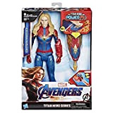 Marvel Avengers: Endgame - Captain Marvel Titan Hero con Power FX incluso, Action Figure da 30 cm, Versione Italiana