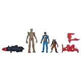 Marvel Guardians of The Galaxy Groot, Rocket Raccoon and Nova Corps Officer Figure