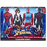 Marvel Spiderman Titan Hero Series Action Figure - Spider-Man, Spider-Girl, Scarlet Spider, Miles Morales! (4 action figures)