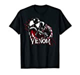 Marvel Venom Character Profile Scratch Badge Maglietta