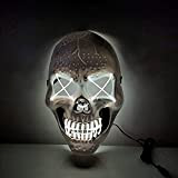 Maschera di Halloween maschera horror maschera carnevale Maschera di Halloween a LED Maschera illuminante di Halloween Maschera a luce fredda ...