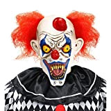 Maschera killer clown con capellie mini cappello Taglia unica Adulto
