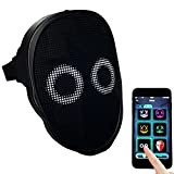 Maschera Led con App Ricaricabile compatibile Bluetooth Controllata, Maschera Brillante Personalizzabile, Maschera Trasformante Viso Illuminata a LED