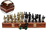Master of Chess SPARTAN 41x41cm Set di scacchi decorativo Pezzi romani in plastica e scacchiera grande per adulti e bambini
