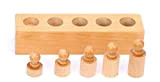 Materiale Montessori, Incastri Solidi -Family Set- Set di 4 Mini Cilindri