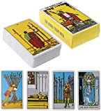 Mazzo di tarocchi del Centenario Smith-Waite Rider, vintage, set di carte originali, 78 pezzi, versione inglese (giallo)