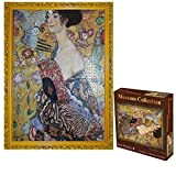 MEDOYOH Puzzle 2000 Pezzi per Adulti, 《Signora con Ventilatore》 di Gustav Klimt, Museum Collection Puzzle 70x100CM, 2mm Puzzle Quadro Famoso, ...