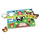 Melissa and Doug Giocattoli in legno - Tavole con pioli a tema animali della fattoria | Regali puzzle e giocattoli ...