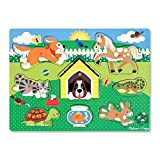 Melissa and Doug Giocattoli in legno - Tavole con pioli a tema animali domestici | Regali puzzle e giocattoli educativi ...