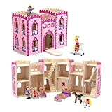 Melissa & Doug- Fold & Go Castello della Principessa Pieghevole, Colore Rosa, 3708