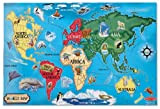 Melissa & Doug- Mappa del Mondo Puzzle da Pavimento, Multicolore, 10446