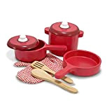Melissa & Doug- Set di Accessori per Cucina in Legno, Colore Rosso, 2610