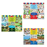 Melissa & Doug Set di libri di adesivi riutilizzabili per bambini La mia Città, Veicoli, Animali e Dinosauri | Giocattoli ...