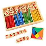 Mengger montessori Matematiche con numeri scatola colorata bacchette giochi educativi blocchi da costruzione conteggio bastoni per bambini preschool