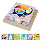 Merle Toys - Puzzle a cubi in legno: Giochi per bambini Montessori da 2, 3 e 4 anni, Giocattoli Montessoriani ...