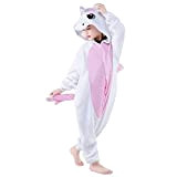 Mescara Pigiama Kiguruma Tuta Abbigliamento da Notte Cosplay Costume Costume Unicorn per Bambino Unisex - Rosa Taglia 115