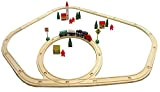 messefix Ferrovia in Legno da 48 Pezzi - Treno Giocattolo con Binari da 4 m