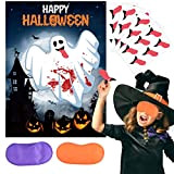 MIAHART Pin The Tongue on The Ghost Gioco Gioco di Halloween per Bambini Forniture per Feste di Halloween Decorazioni per ...