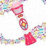 Microfoni Karaoke Musica Giocattoli, Bambino Musica Giocattoli Microfono, Grande Giocattolo di canto con registrazione e luci colorate, Giocattolo musicale educativo ...