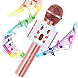 Microfono Karaoke Bluetooth Wireless, FISHOAKY 4 in 1 Portatile Microfono Bambini con Altoparlante, KTV Karaoke Player per Cantare, Funzione Eco, ...