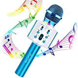 Microfono Karaoke Bluetooth Wireless, FISHOAKY 4 in 1 Portatile Microfono Bambini con Altoparlante, KTV Karaoke Player per Cantare, Funzione Eco, ...