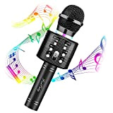 Microfono Karaoke Bluetooth Wireless, FISHOAKY 4 in 1 Portatile Microfono Karaoke Bambini con Altoparlante, KTV Karaoke Player per Cantare, Funzione ...