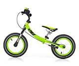 MILLY MALLY 5901761122077 – Bici Senza Pedali per Bambini con Ruote e Girevole Quadro da 12 Pollici, Verde