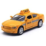 Milnnare 1/32 Pressofuso in Lega di Taxi Tirare Indietro Modello di Auto con Giocattolo Educativo per Bambini, Decorazioni per Desktop, ...