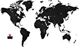 MiMi Innovations Lussuosa mappa del mondo in legno True Puzzle con i Nomi dei Paesi - Decorazione murale / Mappa ...