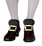 MIMIKRY Fibbie per scarpe in metallo con linguetta in similpelle oro/nero nobile donna vampiro pirata barocco