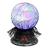 MIMIKRY Magica sfera di cristallo 19 cm con piede effetti luminosi e sonori indovinatrice maga zingara sensitivo