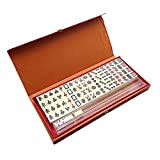 Mineatig Majhong Game,144 Mahjong Tile Set Gioco da tavolo da viaggio, tradizionale cinese Riichi Mahjong Set con 2 carte di ...