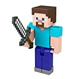 Minecraft - Personaggio Steve Action con 1 Pezzo per Costruire un Portale e Accessorio, Giocattolo per Bambini 6+ Anni, HFC27