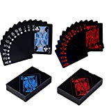 MINGZE 2 Pezzi Carte da Poker Impermeabili, Carte da Gioco con plastica Flessibile in PVC Playing Cards Magia Trucco Classiche, ...