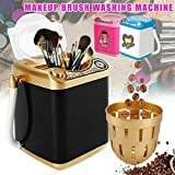 Mini Beauty Blender Lavatrice Lavaggio e asciugatura automatica Spazzola trucco Giocattolo pulito (Nero)