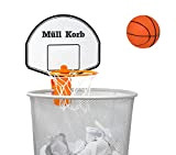 Mini cestino da basket per cestino della spazzatura con piccola palla – divertimento per stanza, ufficio, casa, bambini, sport, giocattolo