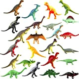 Mini Dinosauro Figure - simyron 24 Pezzi Realistico Set di Dinosauri per Bambini Toddler Education per Bambini 3-7 Anni compresi ...