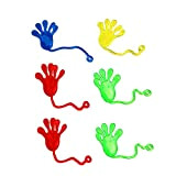 Mini giocattolo per le mani appiccicose, giocattolo di palma da dito elastico divertente per bambini compleanno 6 pc bomboniere feste