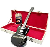 mini guitar Angus Young AC-DC Back in black SG replica tribute model + hard case box miniature in scala 1:4 ...
