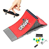 Mini Skateboard da Dita con Rampa, Set da Finger Skateboard Rampa Giocattolo con Accessori Finger Skate Park Finger Training Props ...