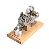 Mini Stirling Engine, LED Air Stirling Vacuum Engine Modello Motore Elettricità Divertente Modello Generatore di Energia Laboratorio di Fisica Modello ...