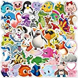 Mistree Adesivi Bambini, Adesivi animali del fumetto, chiaramente stampati, imparando 100 pezzi animali diversi in gioco, con una scatola trasparente, ...