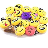 Mlian 10 portachiavi a forma di emoji, in peluche, con ciondolo a forma di cuore, per bambini, decorazione per feste, ...