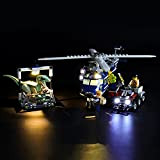 MNVOA Kit di Illuminazione A LED per Jurassic World Inseguimento Sull'elicottero di Blue - Compatibile con Lego 75928 Modello di ...