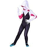 MODBE Ragazze Gwen Stacy Cosplay Tuta Halloween Natale Fancy Dress Costume Bambini Masquerade Calzamaglia Carnevale Gioco di ruolo Zentai Suit ...