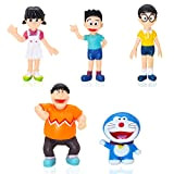 Modello di Statua Anime - YUESEN 5 Pcs Doraemon Figure Nobita Sizuka Takeshi Action Mini Giocattoli da Collezione per Bambini ...