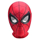 MODRYER Homecoming Spider-Man Mask Helmetto Casco Lycra Elastico Full Face Hood per Bambini Adulti Capezzolo Halloween Movie Cosplay Costume Accessori,Red-Kids